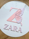 Acrylic Butterfly Name Plaque