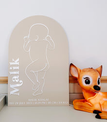  1:1 Scale Personalised Baby Plaque