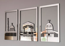  3D An Nabawi, Kaaba and Al Aqsa Wall Art - 3 Pieces