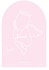 1:1 Scale Personalised Baby Plaque - Angel Baby