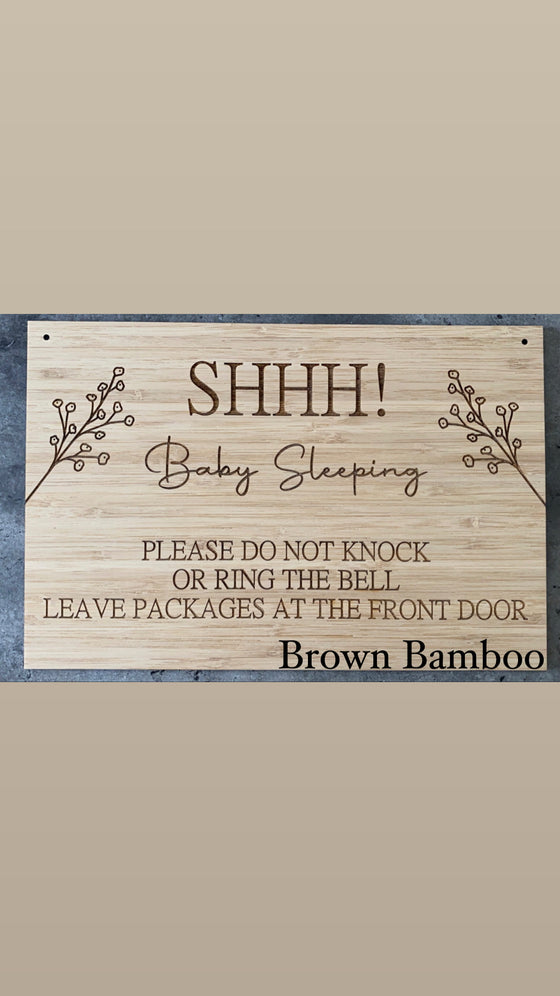 Baby Sleeping Hanging Plaque