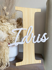  Wooden Initial With Name - Wall Hanging