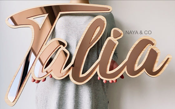 3D Wood + Acrylic Name