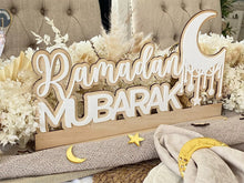  Ramadan Mubarak Layered Moon Stand