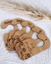 Clothing Dividers - Engraved Set of 5