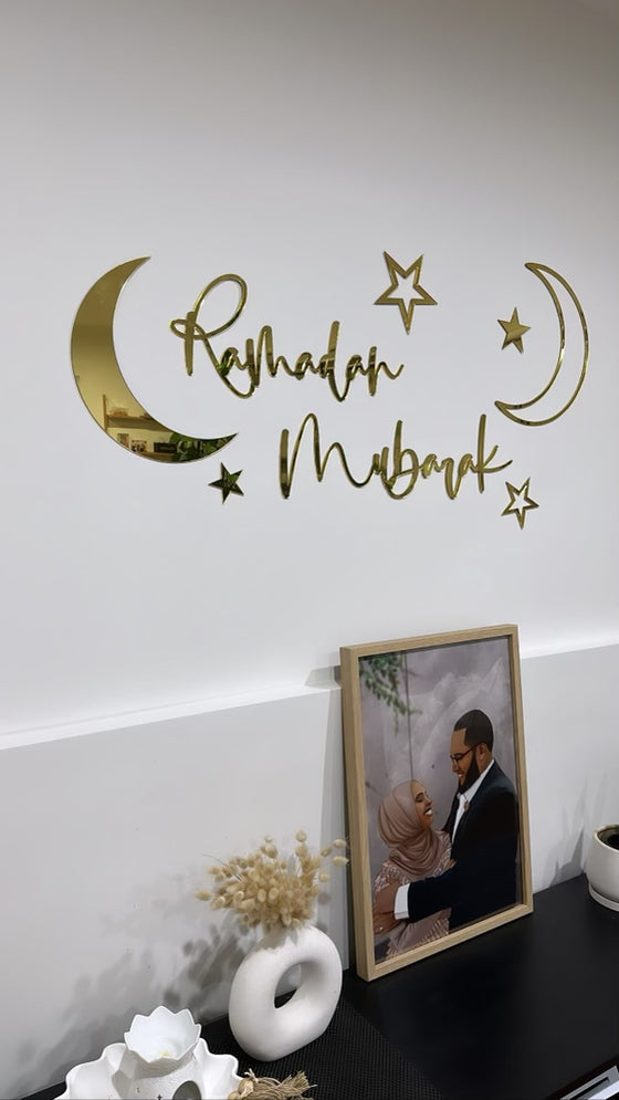 Ramadan + Eid Mubarak Moon/Star Set Style 1