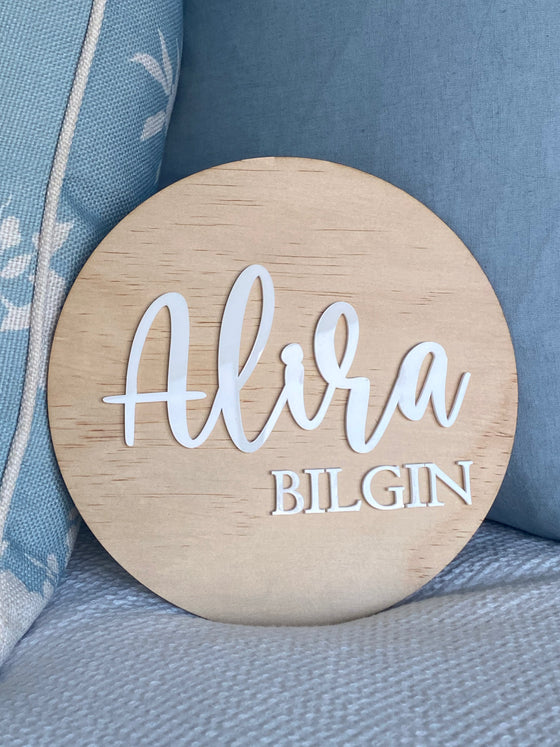 Wooden Name Plaque