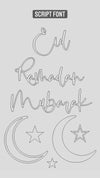 Ramadan + Eid Mubarak Moon/Star Set Style 1