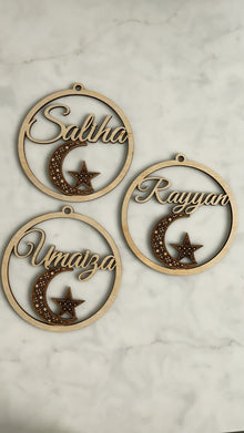  Name with Moon&Star Baubles