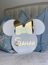 MINNIE MOUSE BOW NAME PLAQUE