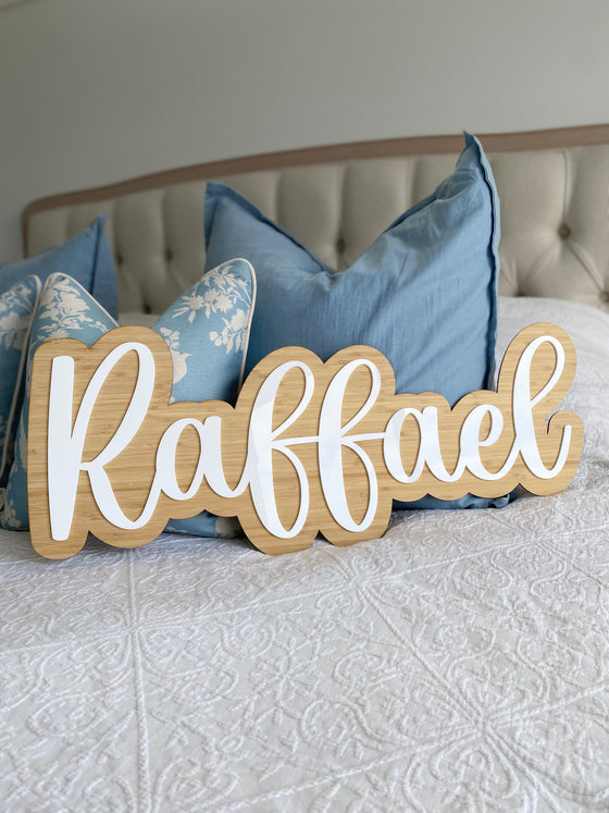 3D Wood + Acrylic Name