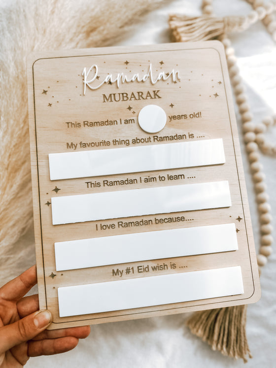 Ramadan Milestones Plaque